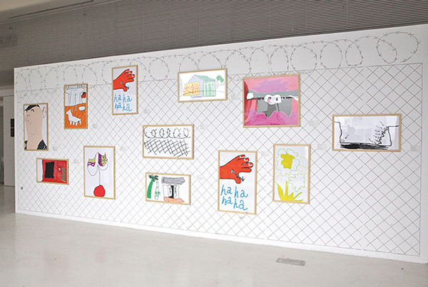 Yangtze River Space Song Ta, Painting of 12 Participating Art Spaces Li Jinghu, Prisoners (wall) Exhibition view, 2014