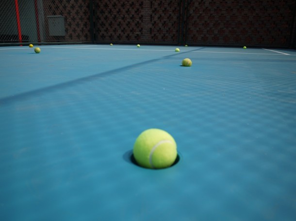 Xu Qu, Tennis Court, 2014, detail, Taikang Space, Beijing. Courtesy of Taikang Space.