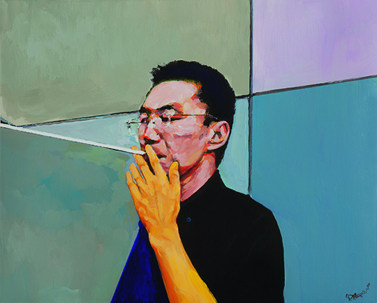 Yu Ji, Abso-fuckin-lutley, 2014, acrylic on paper, 40 x 50 cm