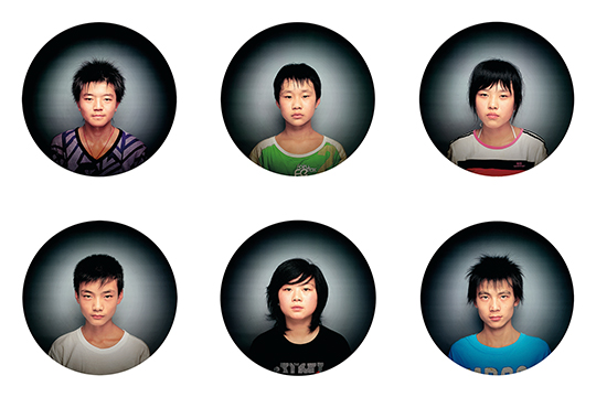 Dong Jun, Next China, 2005, photography, 120 x 120 cm each. Young models employed in life drawing classes.
