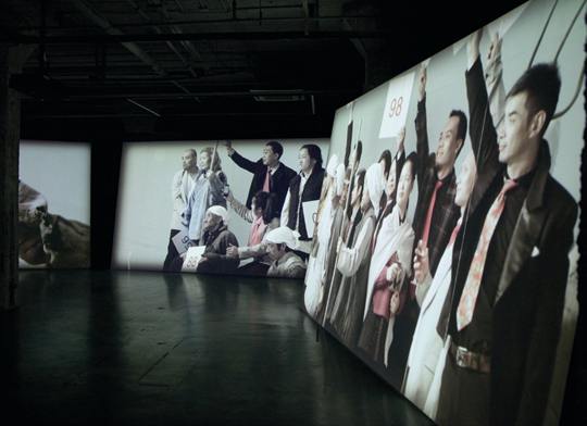Bloodstained Auction 5-channel video installation, 8 min