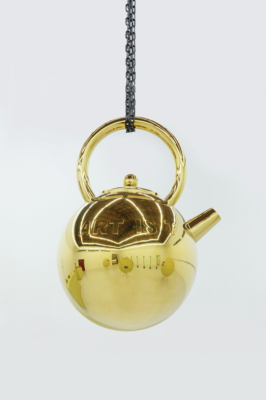Yu Honglei, Teapot, 2014 Sculpture, stainless steel and paint 55 x 50 x 70 cm