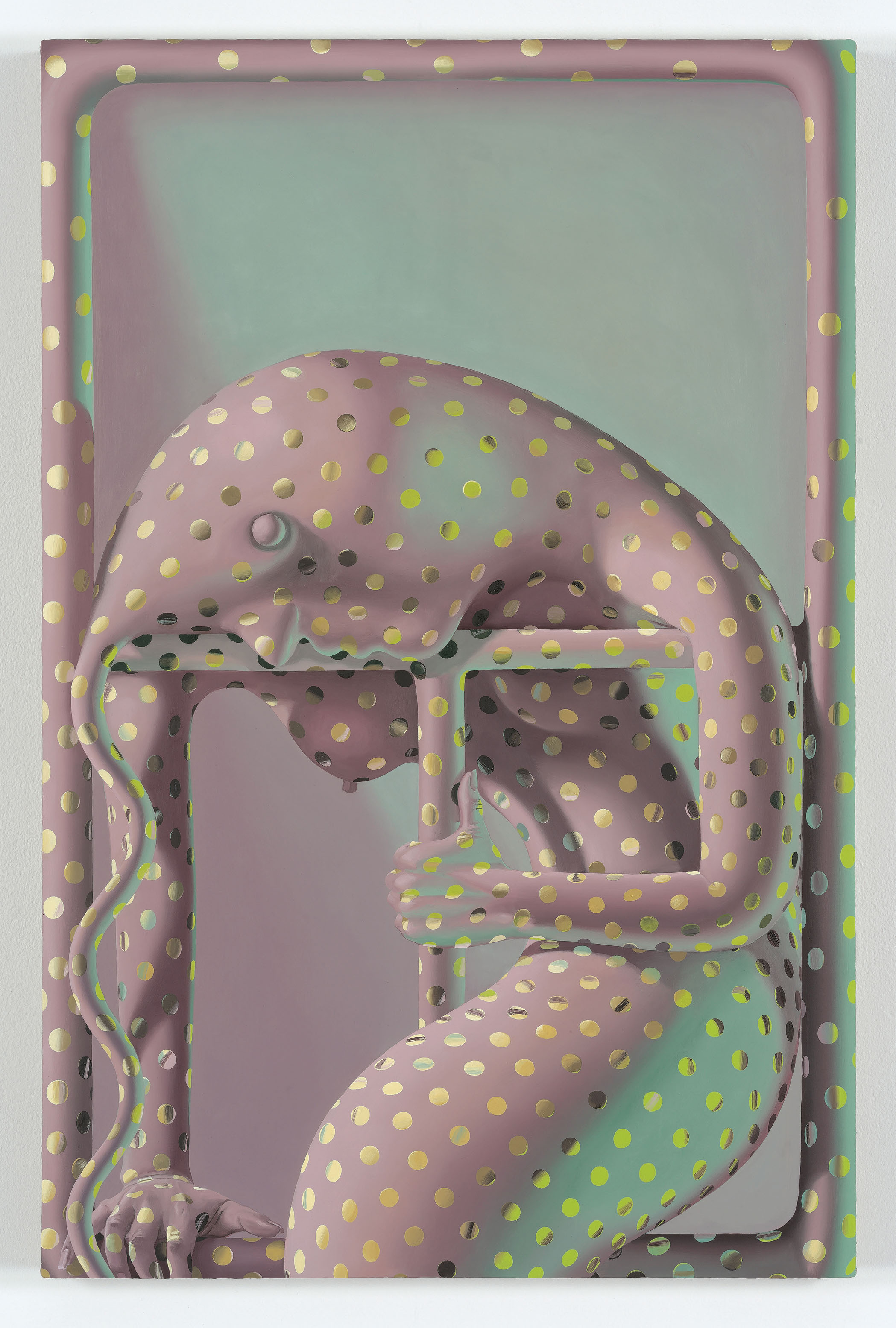 Hilt, 2015, oil on linen over panel, 81.28 x 53.34 cm Courtesy Foxy Production and the artist